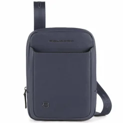 Outlet Piquadro Black Square Umhängetasche Leder 17 cm blue4
