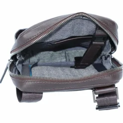 Outlet Piquadro Black Square Umhängetasche Leder 17 cm blue4