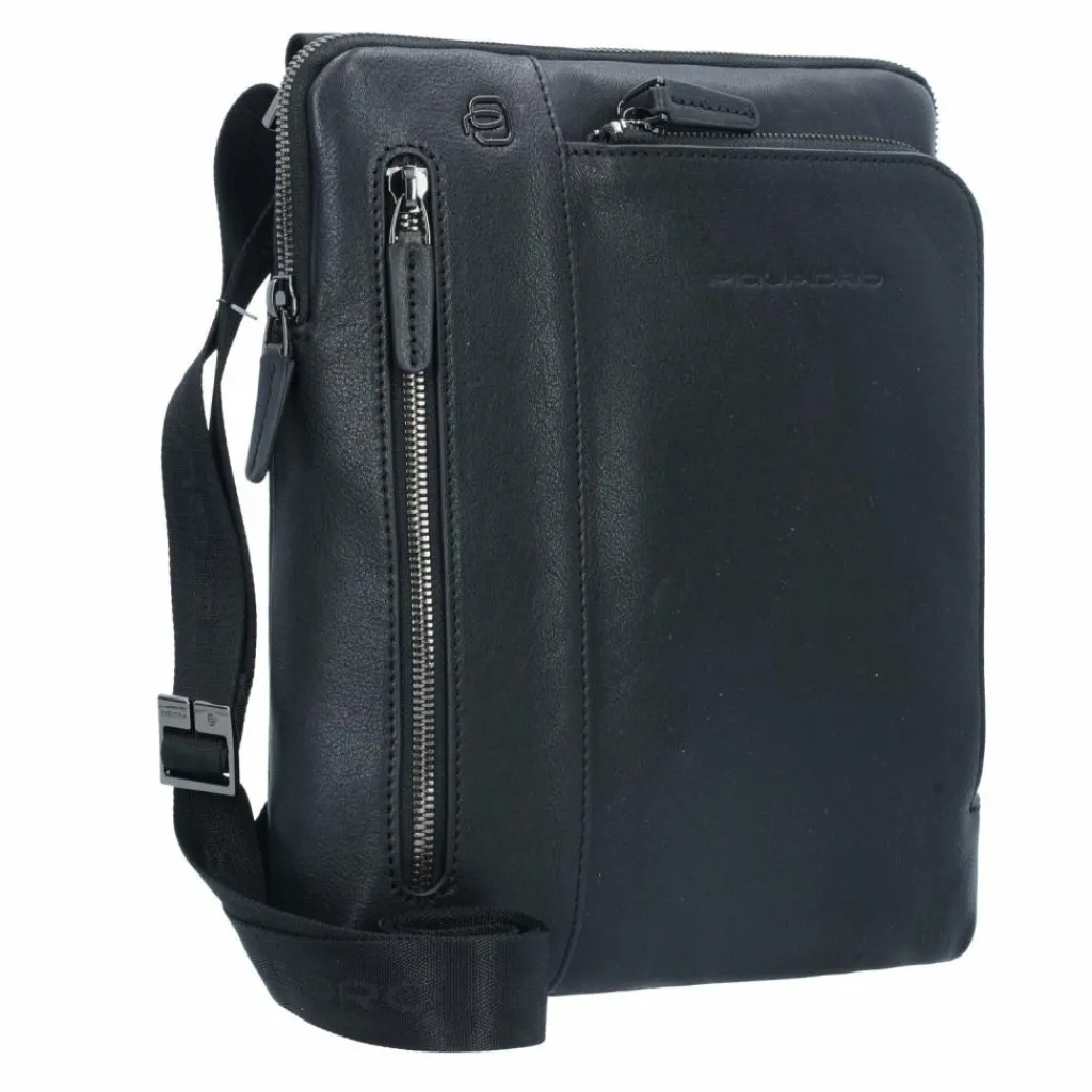 Piquadro Black Square Umhängetasche Leder 23 cm