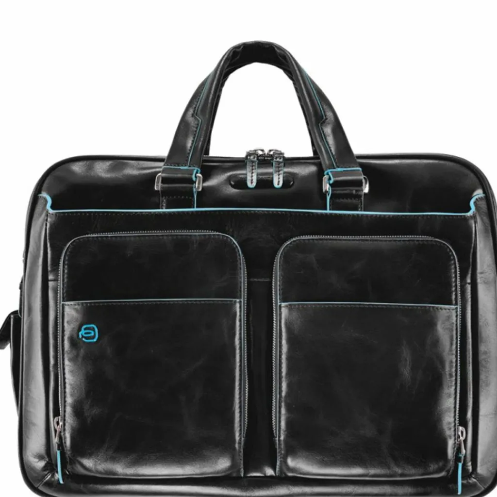 Piquadro Laptoptaschen|Aktentaschen<Blue Square Aktentasche Leder 41 cm Laptopfach schwarz