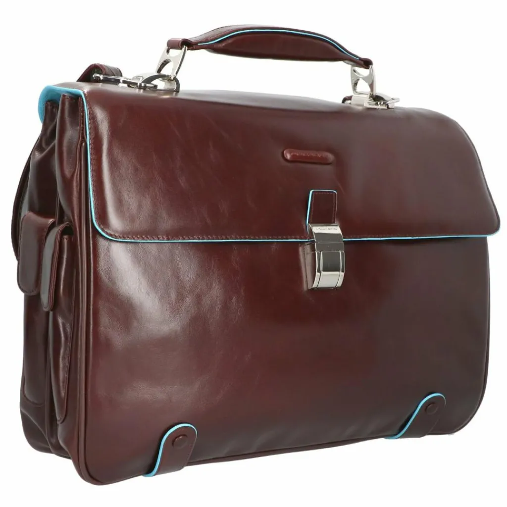 Best Piquadro Blue Square Aktentasche I Leder 44 cm Laptopfach mahagonibraun