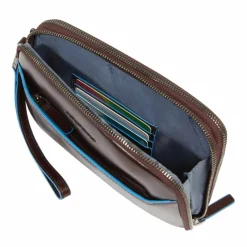 Piquadro Blue Square Clutch Geldbörse Leder 21 cm mahogany