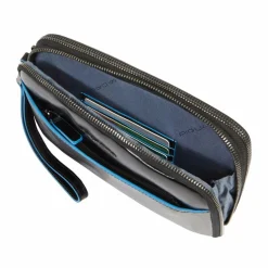 Piquadro Blue Square Clutch Geldbörse Leder 21 cm black