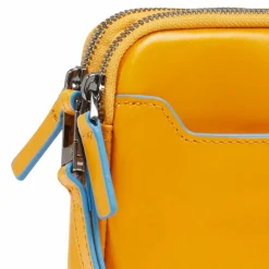 Piquadro Abendtaschen & Clutches<Blue Square Clutch Geldbörse Leder 21 cm mustard