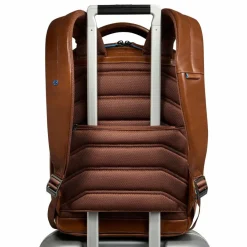 Piquadro Lederrucksäcke|Daypacks<Blue Square Daypack RFID Schutz Leder 39 cm Laptopfach brown