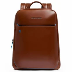 Best Piquadro Blue Square Daypack RFID Schutz Leder 37 cm Laptopfach brown