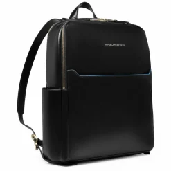 Piquadro Daypacks|Lederrucksäcke<Blue Square Daypack RFID Schutz Leder 37 cm Laptopfach black