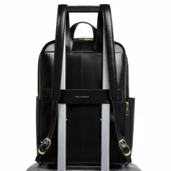 Piquadro Daypacks|Lederrucksäcke<Blue Square Daypack RFID Schutz Leder 37 cm Laptopfach black