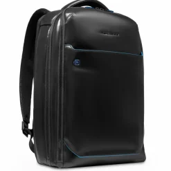 Piquadro Lederrucksäcke|Daypacks<Blue Square Daypack Leder 42 cm Laptopfach black