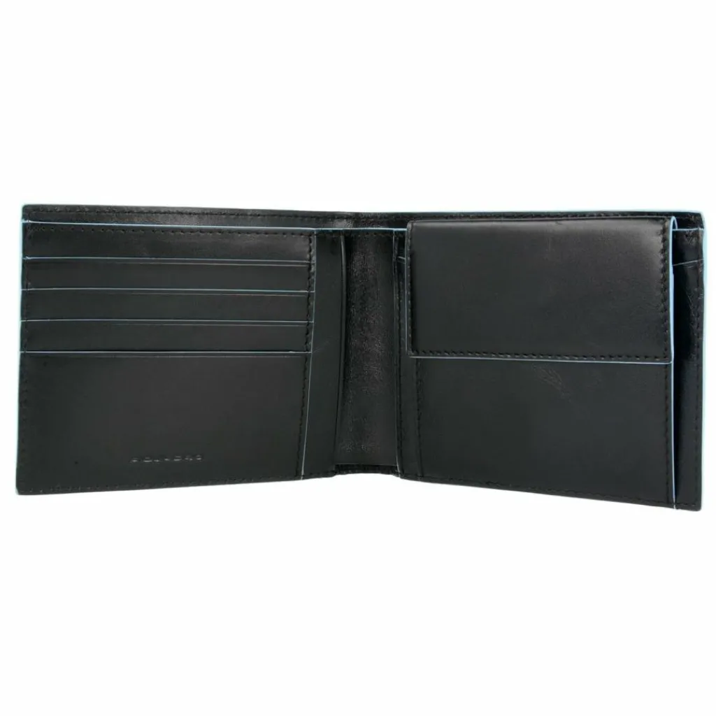 Piquadro Herrengeldbörsen Querformat<Blue Square Geldbörse Leder 12,5 cm black