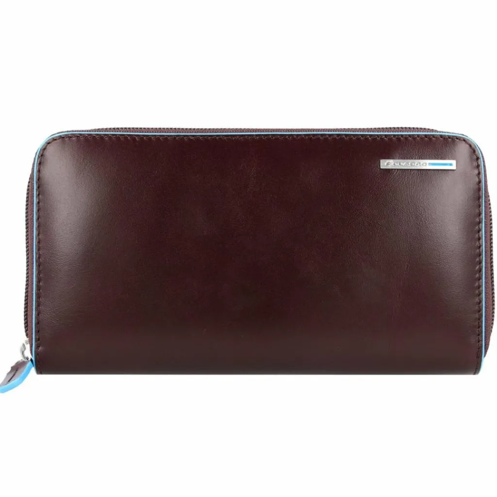 Outlet Piquadro Blue Square Geldbörse RFID Leder 19 cm mahogany