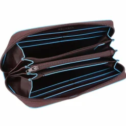 Outlet Piquadro Blue Square Geldbörse RFID Leder 19 cm mahogany