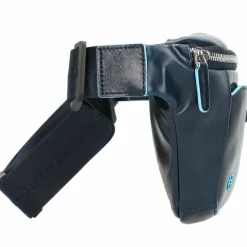Sale Piquadro Square Gürteltasche Leder 29 cm blue