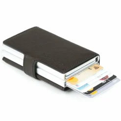 Hot Piquadro Blue Square Kreditkartenetui RFID Leder 7 cm dark brown