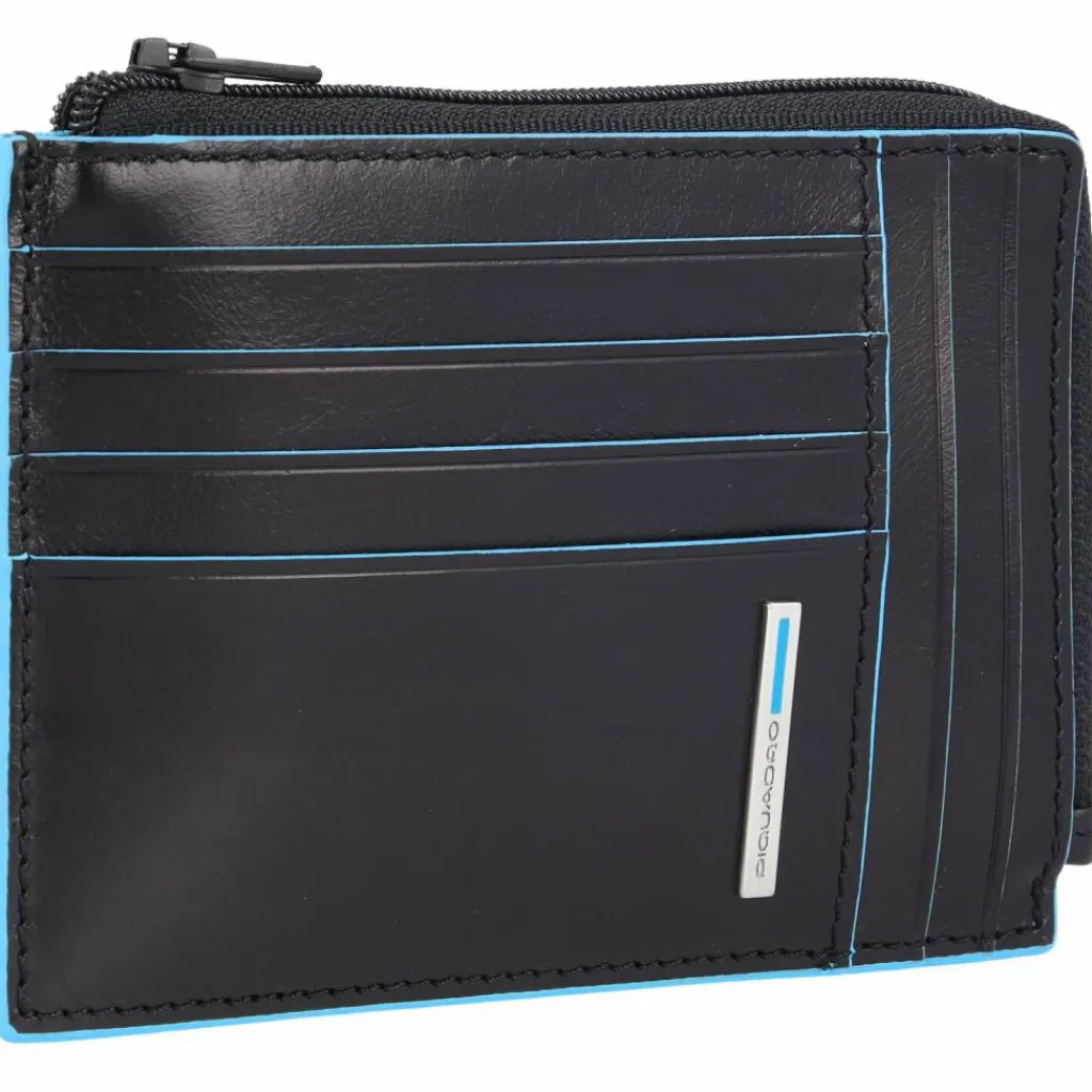 Clearance Piquadro Blue Square Kreditkartenetui RFID Leder 12 cm black