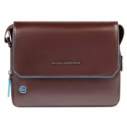 Piquadro Messenger Bags<Blue Square Messenger Leder 23 cm mahogany