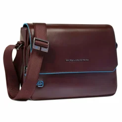Piquadro Messenger Bags<Blue Square Messenger Leder 23 cm mahogany