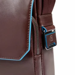 Piquadro Messenger Bags<Blue Square Messenger Leder 23 cm mahogany