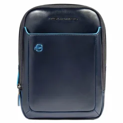 Sale Piquadro Square Mini Bag Umhängetasche Leder 17 cm blue