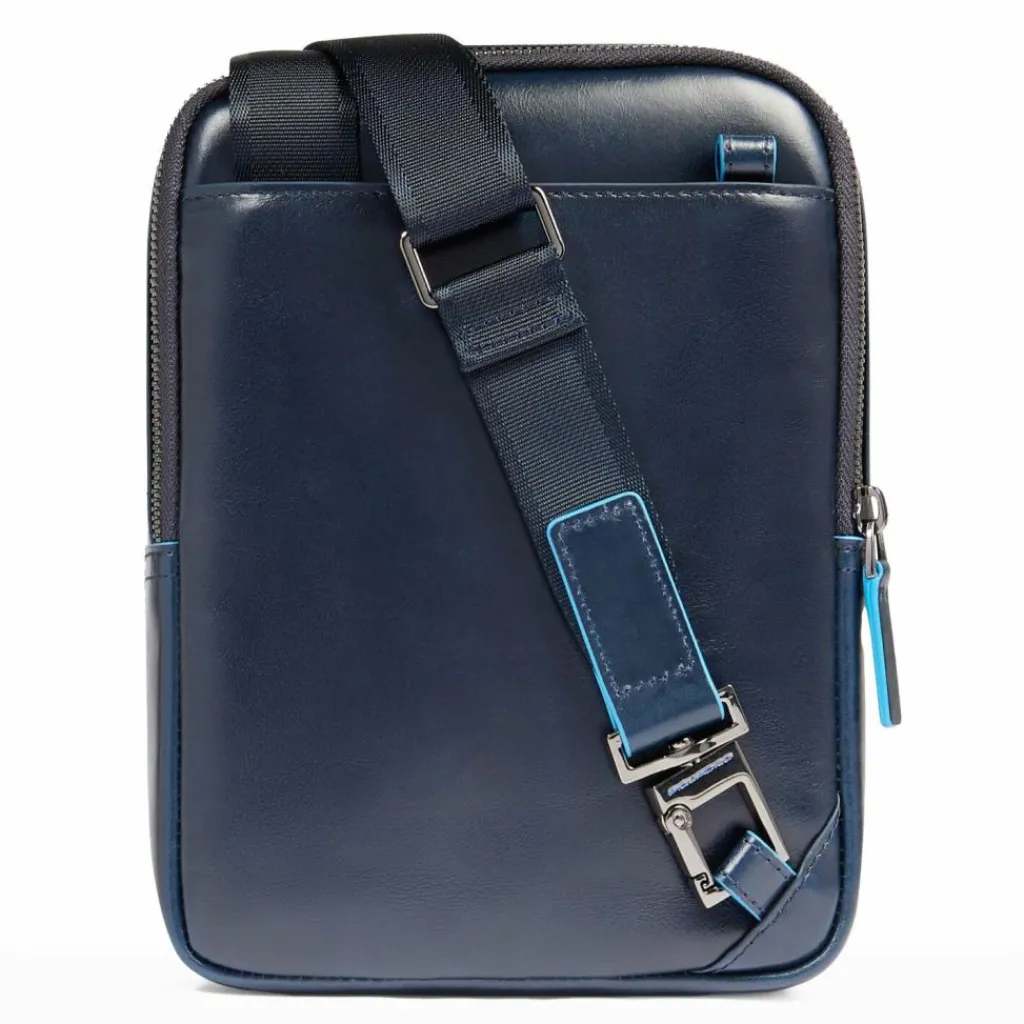 Sale Piquadro Square Mini Bag Umhängetasche Leder 17 cm blue
