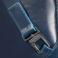 Sale Piquadro Square Mini Bag Umhängetasche Leder 17 cm blue