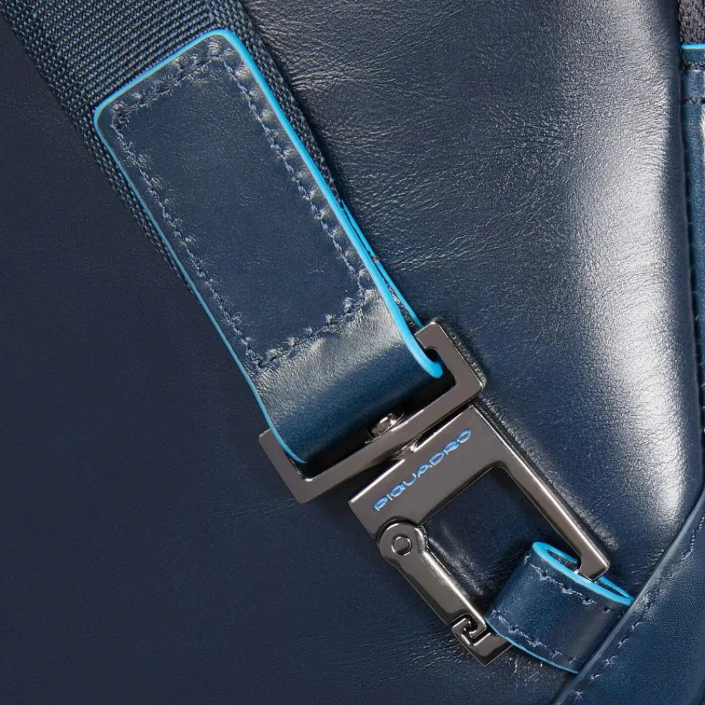 Sale Piquadro Square Mini Bag Umhängetasche Leder 17 cm blue