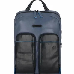 New Piquadro Blue Square Revamp Rucksack RFID Leder 42 cm Laptopfach blu-blu