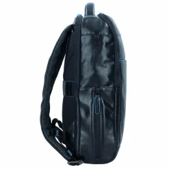 Piquadro Blue Square Revamp Business-Rucksack Leder 41 cm Laptopfach night blue