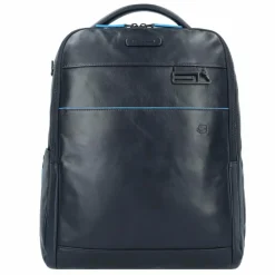 Piquadro Blue Square Revamp Business-Rucksack Leder 37 cm Laptopfach night blue