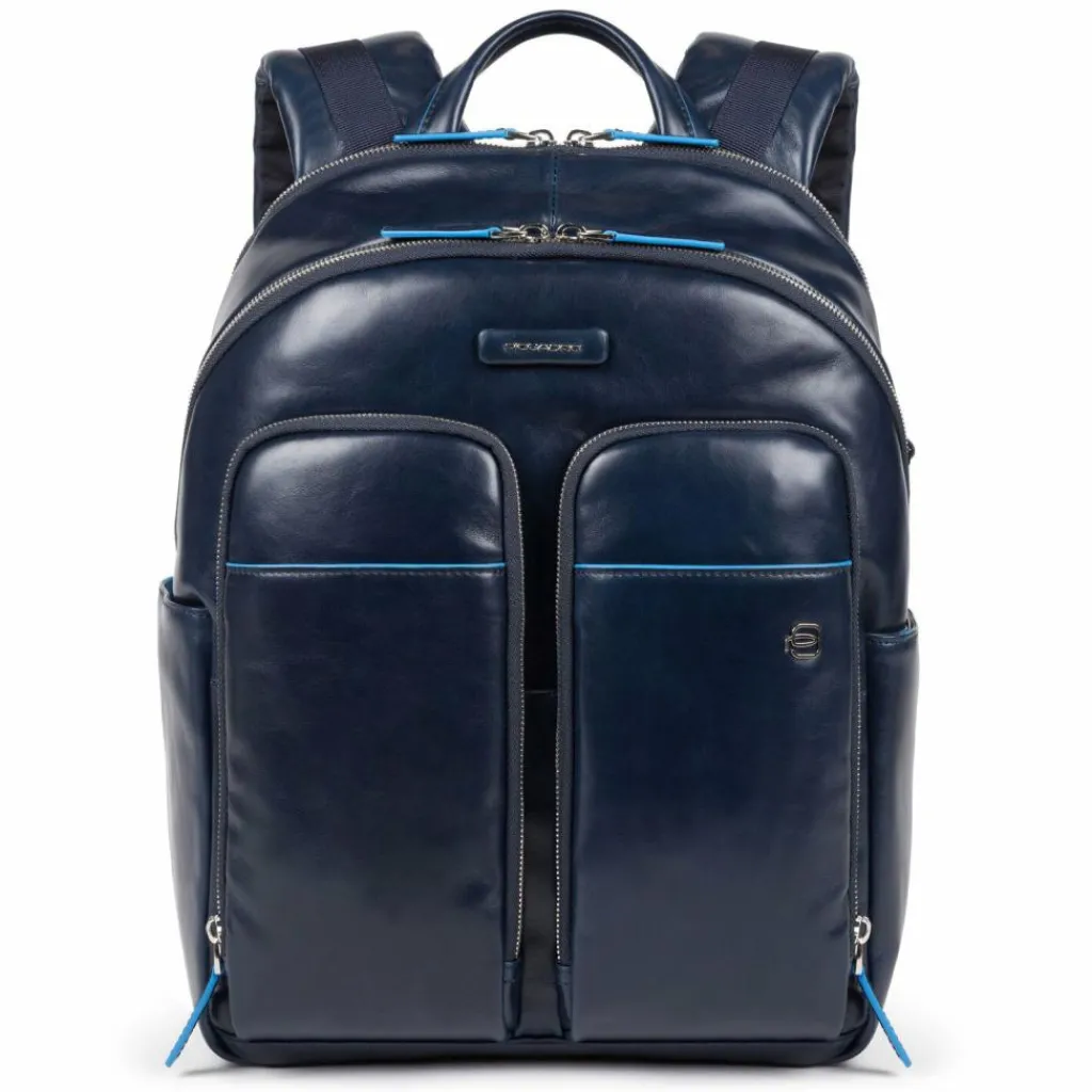 Piquadro Lederrucksäcke|Daypacks<Square Revamp Rucksack RFID Leder 39 cm Laptopfach blue