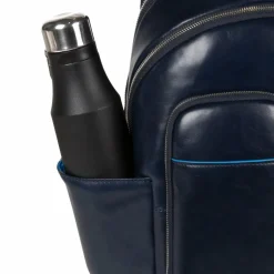 Piquadro Lederrucksäcke|Daypacks<Square Revamp Rucksack RFID Leder 39 cm Laptopfach blue