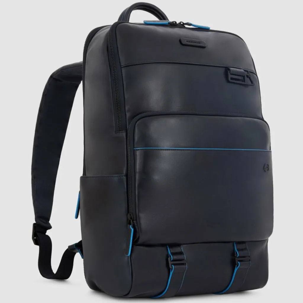 Piquadro Square Revamp Business-Rucksack RFID Schutz Leder 43 cm Laptopfach