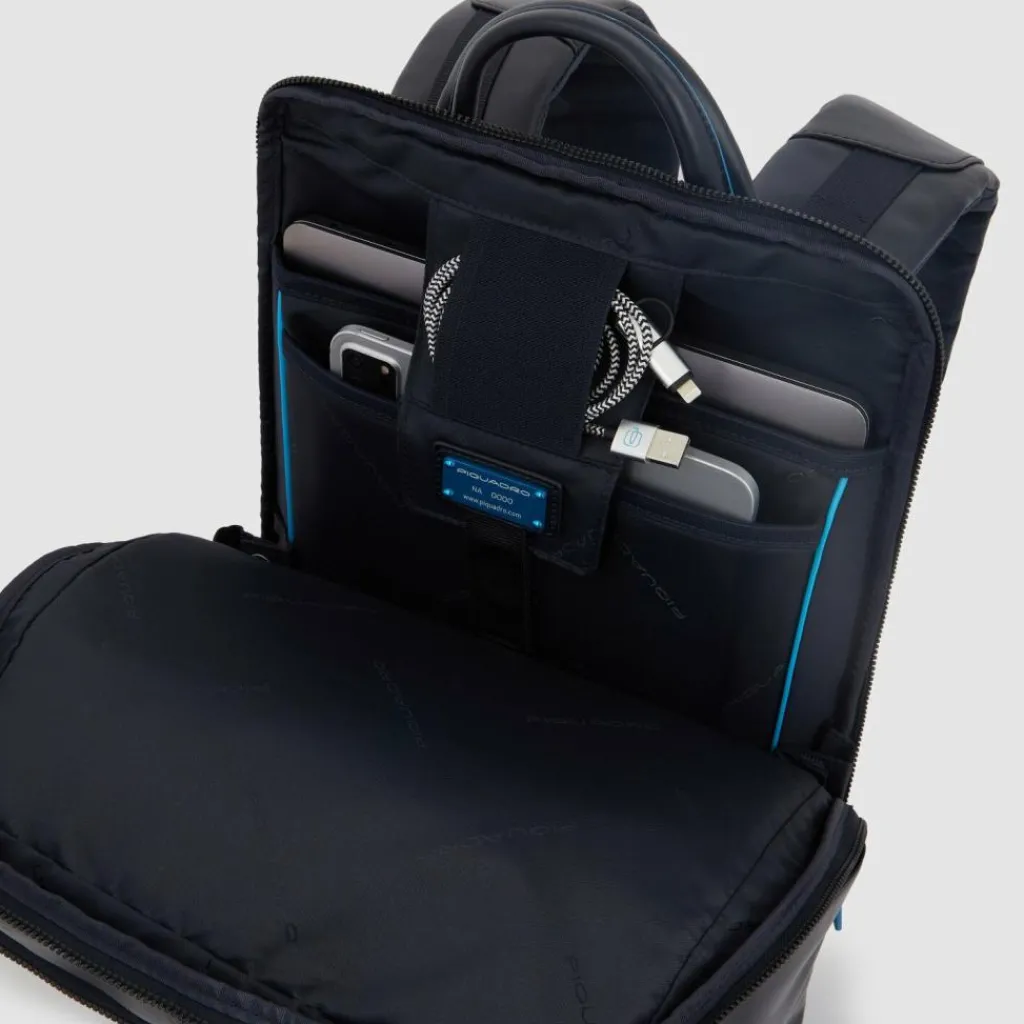 Piquadro Square Revamp Business-Rucksack RFID Schutz Leder 43 cm Laptopfach