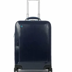 Piquadro Weichgepäck Kabinengepäck|4-Rollen Kabinentrolleys<Blue Square 4-Rollen Kabinentrolley Leder 55 cm Laptopfach night blue