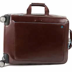 Piquadro Blue Square 4-Rollen Kabinentrolley Leder 55 cm Laptopfach