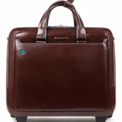Piquadro Laptoptaschen|Businesstrolleys Mit Laptopfach<Blue Square 2-Rollen Businesstrolley Leder 37 cm Laptopfach mahogany