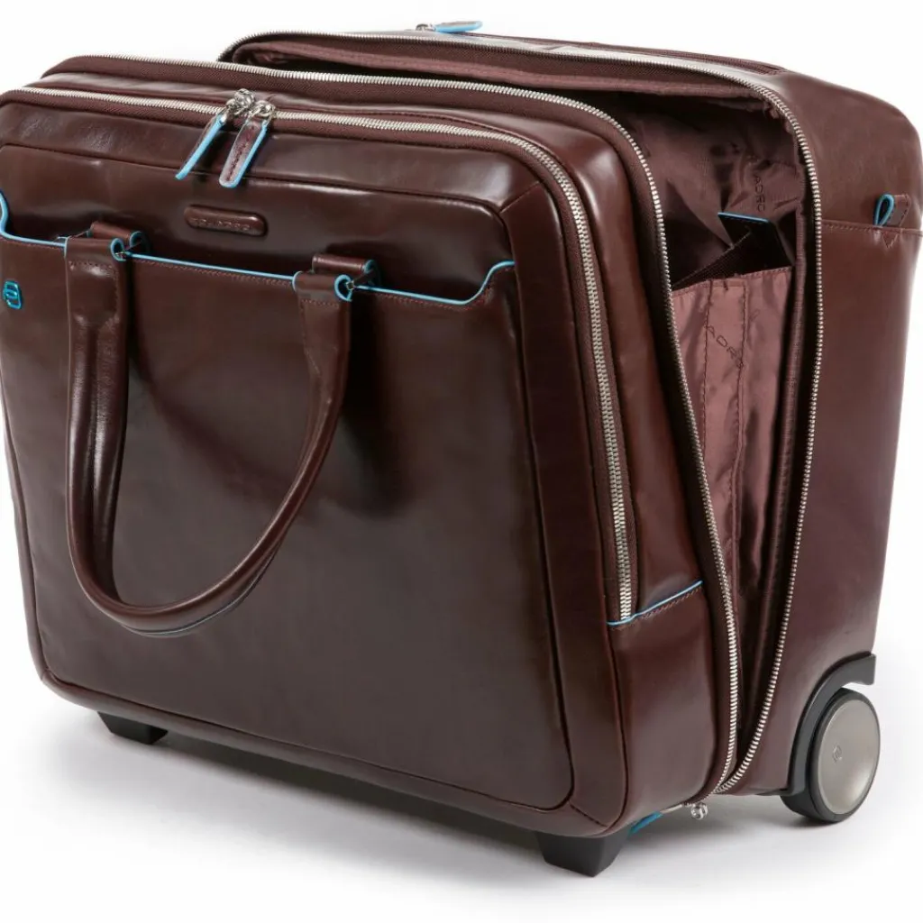 Piquadro Laptoptaschen|Businesstrolleys Mit Laptopfach<Blue Square 2-Rollen Businesstrolley Leder 37 cm Laptopfach mahogany