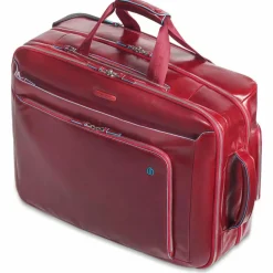 Clearance Piquadro Blue Square 2-Rollen Businesstrolley Leder 51 cm Laptopfach red