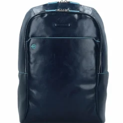 Piquadro Square Rucksack Leder 43 cm Laptopfach blue