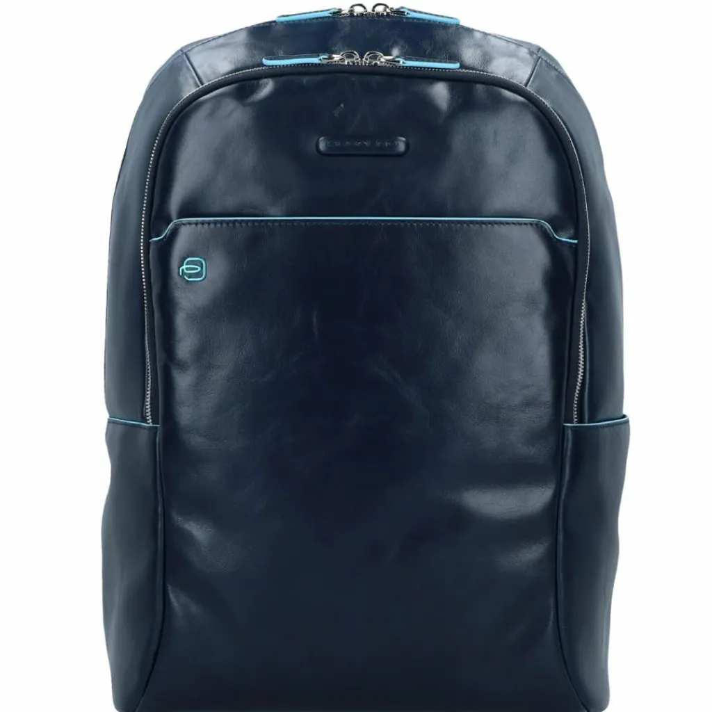 Piquadro Square Rucksack Leder 43 cm Laptopfach blue