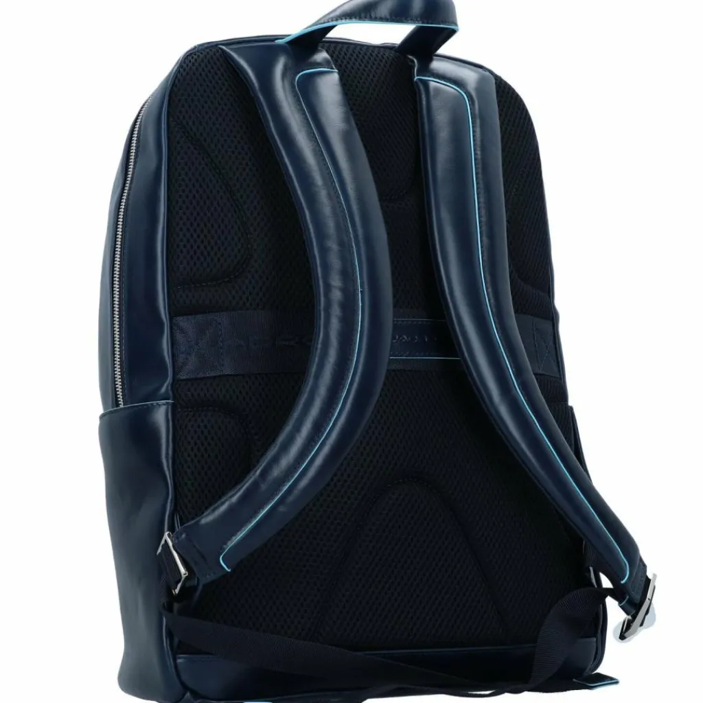 Piquadro Square Rucksack Leder 43 cm Laptopfach blue