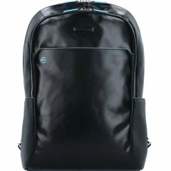 Hot Piquadro Blue Square Rucksack Leder 43 cm Laptopfach black