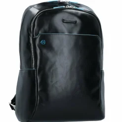 Hot Piquadro Blue Square Rucksack Leder 43 cm Laptopfach black