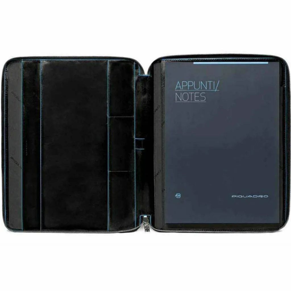 Discount Piquadro Blue Square Schreibmappe Din A4 Leder 27 cm schwarz