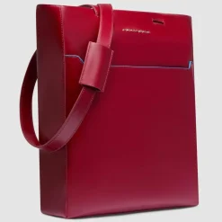 Piquadro Blue Square Schultertasche RFID Schutz Leder 30 cm Laptopfach