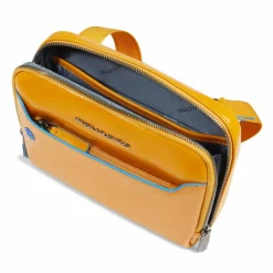 Piquadro Umhängetaschen<Blue Square Umhängetasche Leder 21 cm mustard