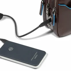 Piquadro Blue Square Umhängetasche Leder 23 cm