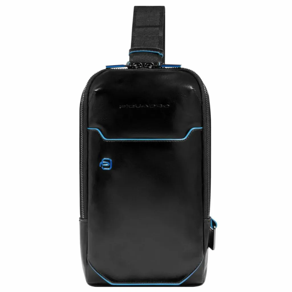 Clearance Piquadro Blue Square Umhängetasche Leder 28 cm black