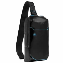 Clearance Piquadro Blue Square Umhängetasche Leder 28 cm black