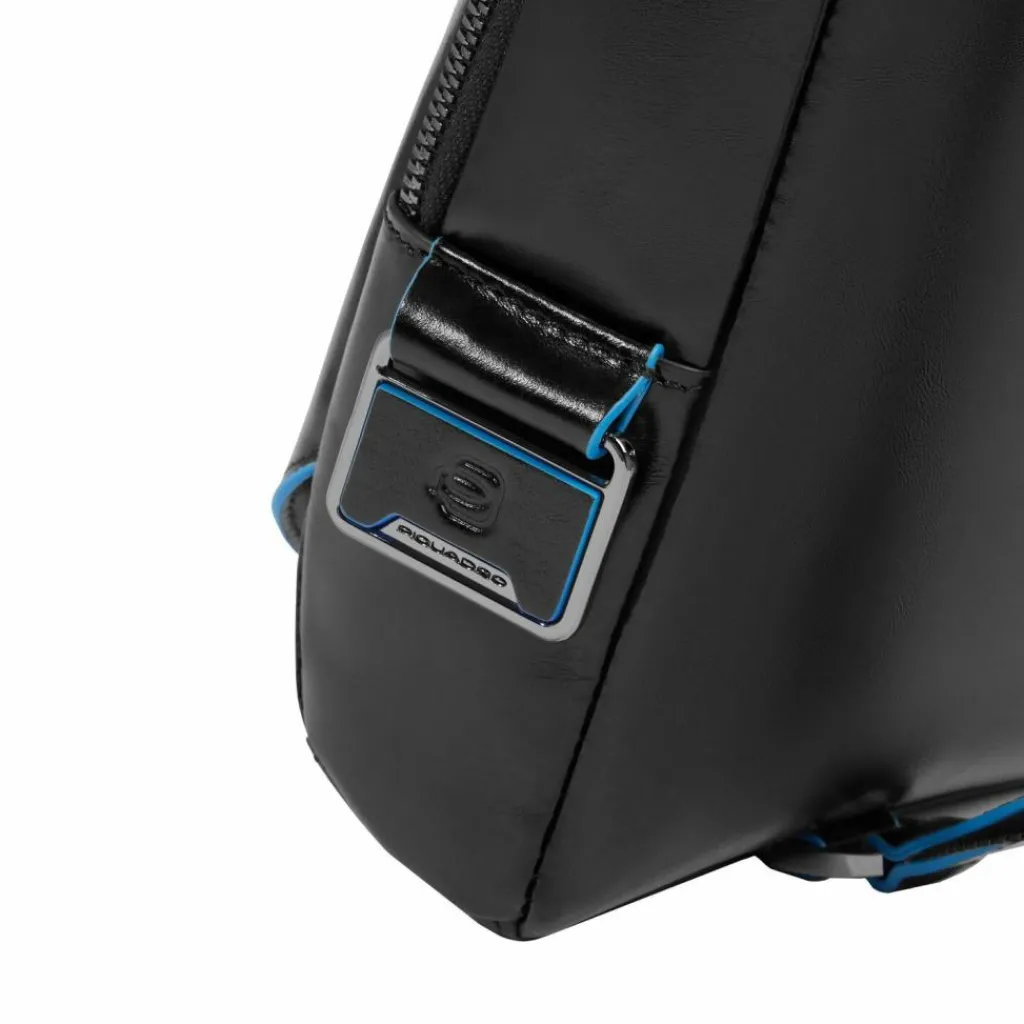 Clearance Piquadro Blue Square Umhängetasche Leder 28 cm black